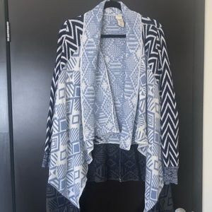 Faded glory blue cardigan/sweater size L